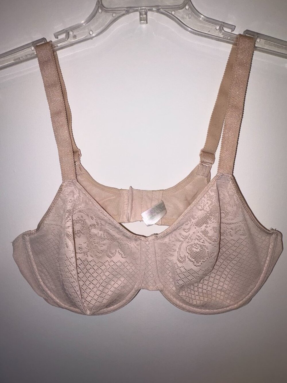 Wacoal Minimizer Bra 42D Visual Effects Underwire Nude Lace Adjustable - 857210